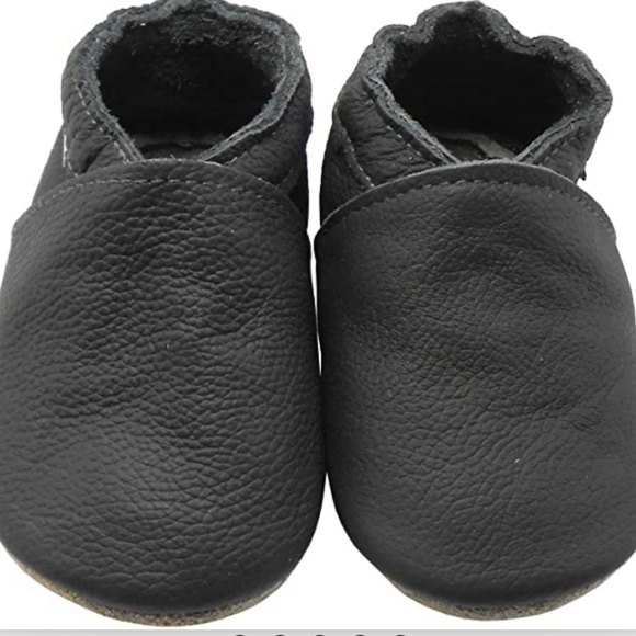 Sayoyo leather grey elastic slip on shoe 5.5’ 12-18 months - Picture 3 of 7